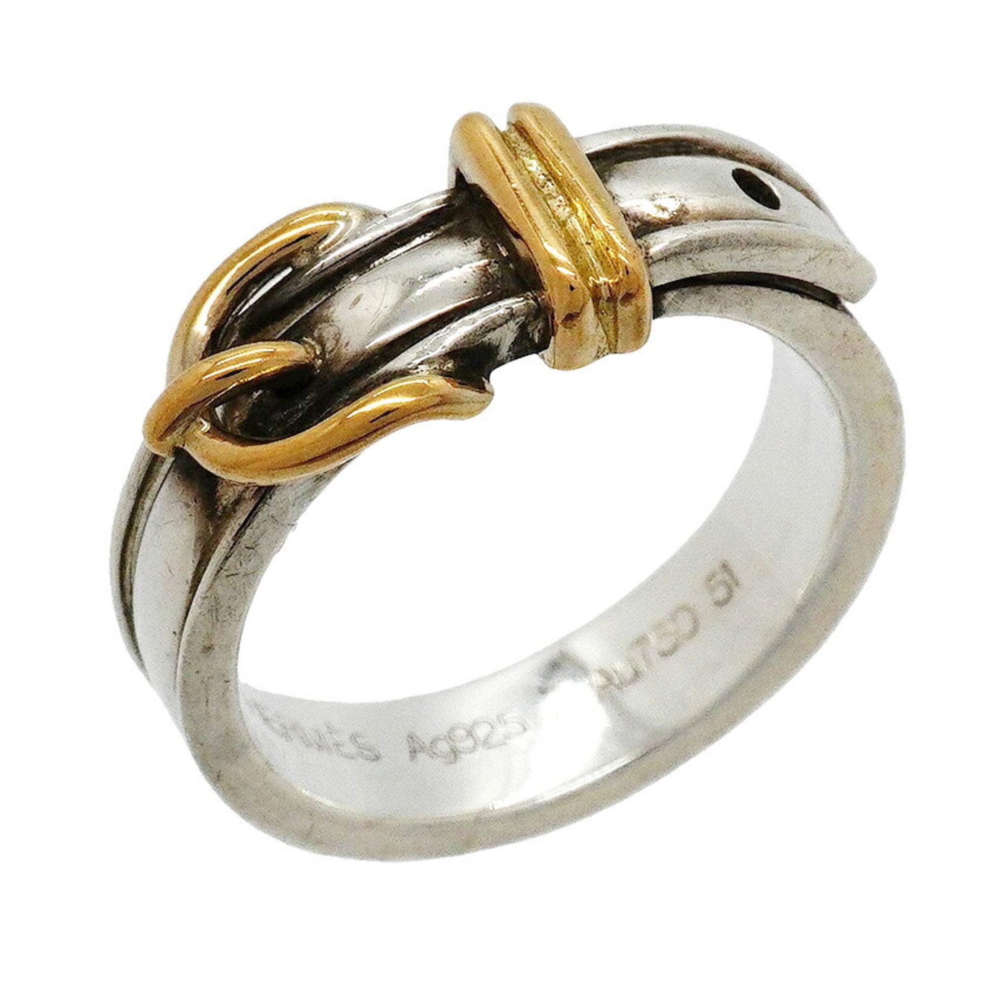 Hermes Yellow Gold (18K) Silver 925 Band Ring (Pre-Owned)