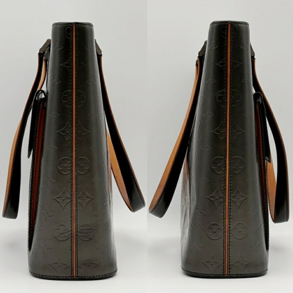 Louis Vuitton Noir Monogram Leather Tote Bag (Pre-Owned)