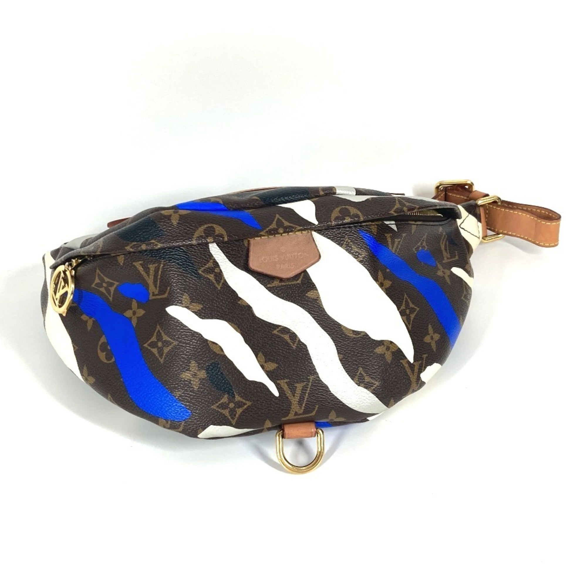 Louis Vuitton Blue Brown White Monogram Sling Bag (Pre-Owned)