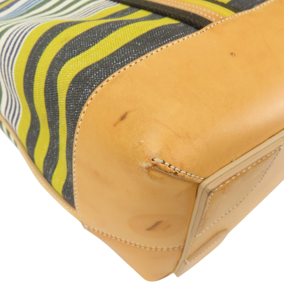 Coach Multi-Color Canvas Leather Tote Bag (Pre-Owned)