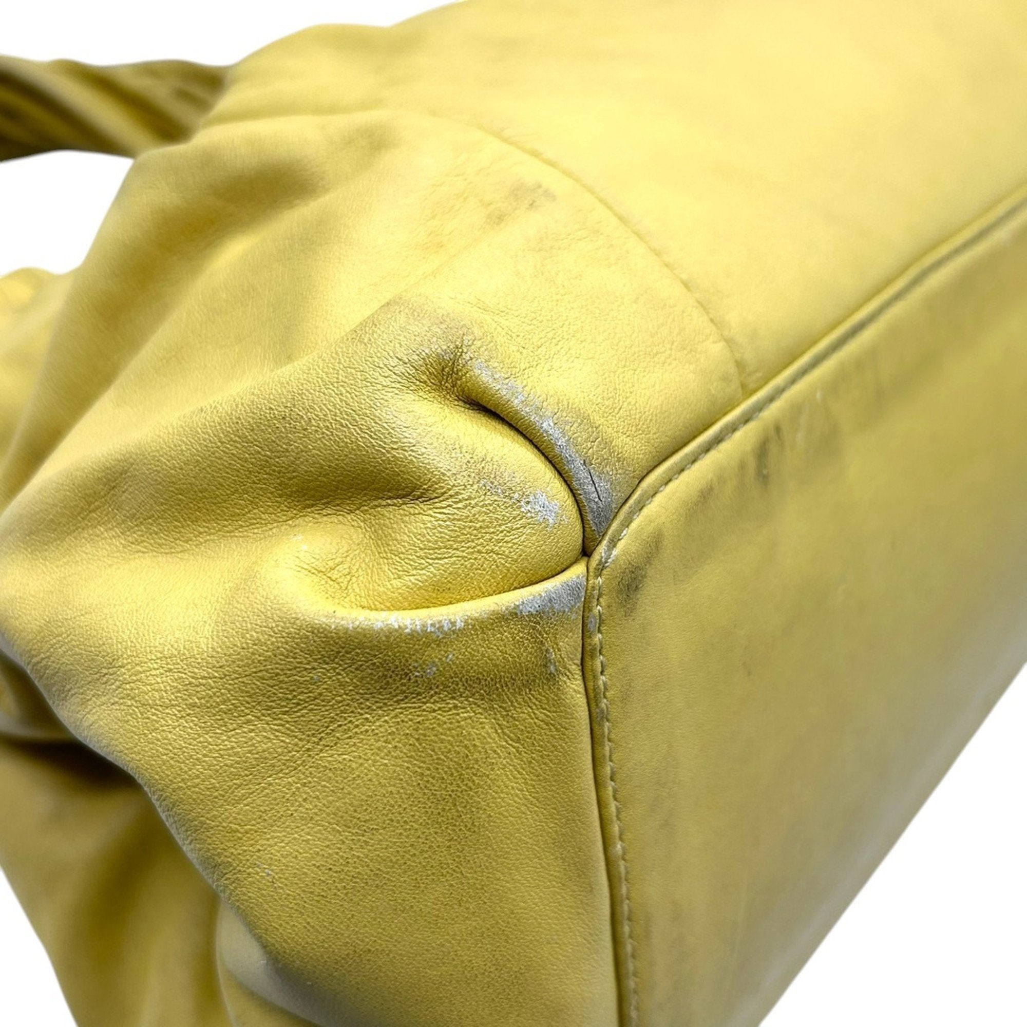 Coach Yellow Leather Handbag Shoulder Bag (Pre-Owned)