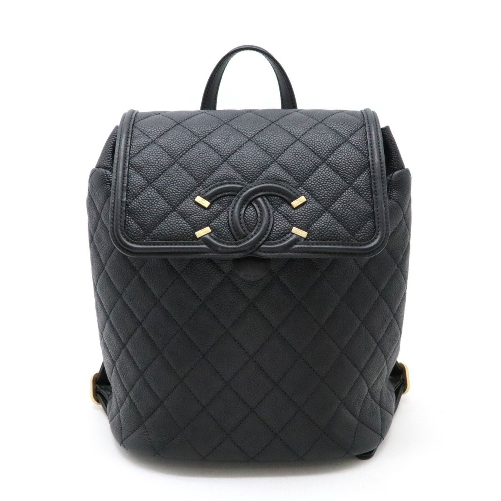 Chanel Caviar Skin Black Caviar Leather Backpack (Pre-Owned)
