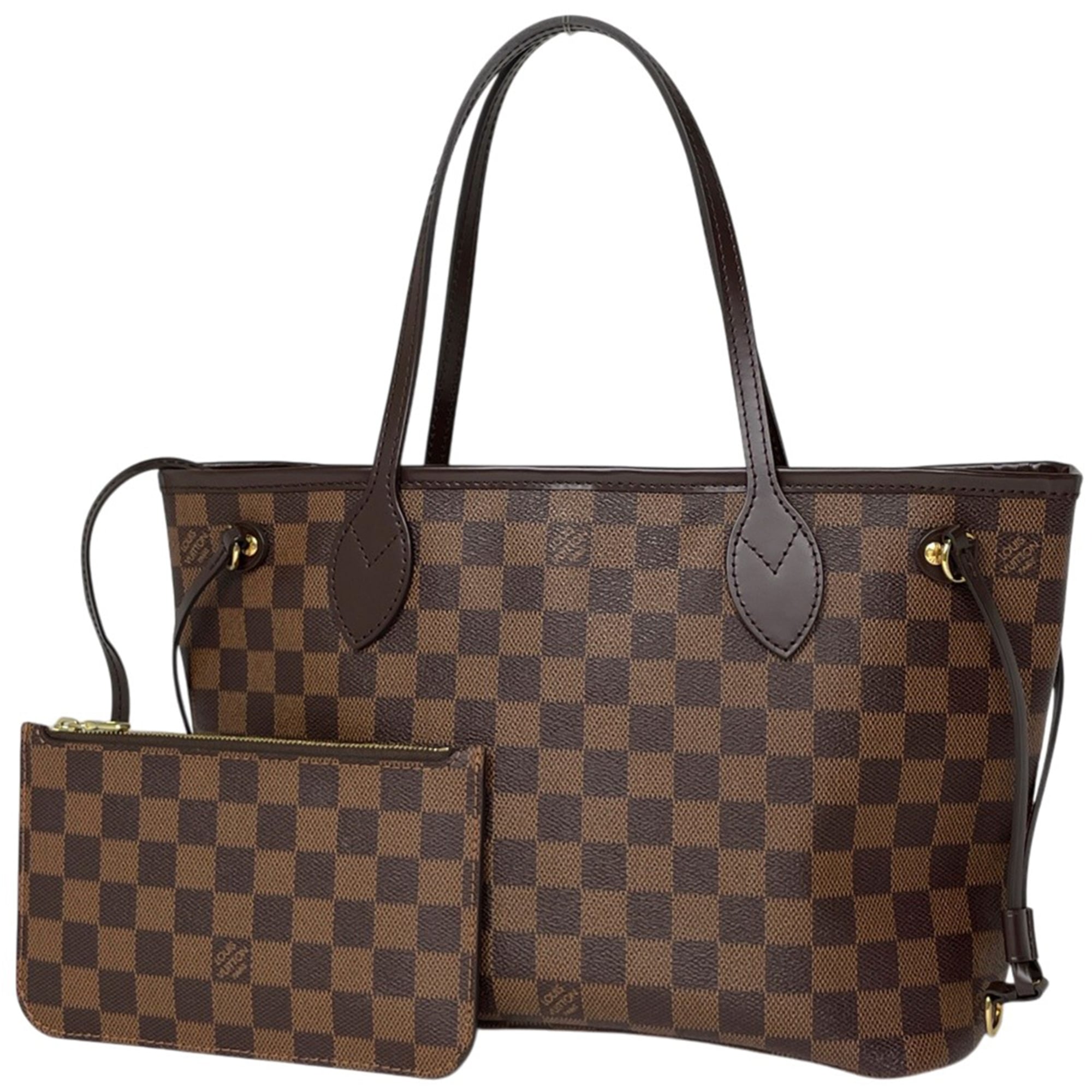 Louis Vuitton Brown Damier Canvas Handbag Pouch Tote Bag (Pre-Owned)