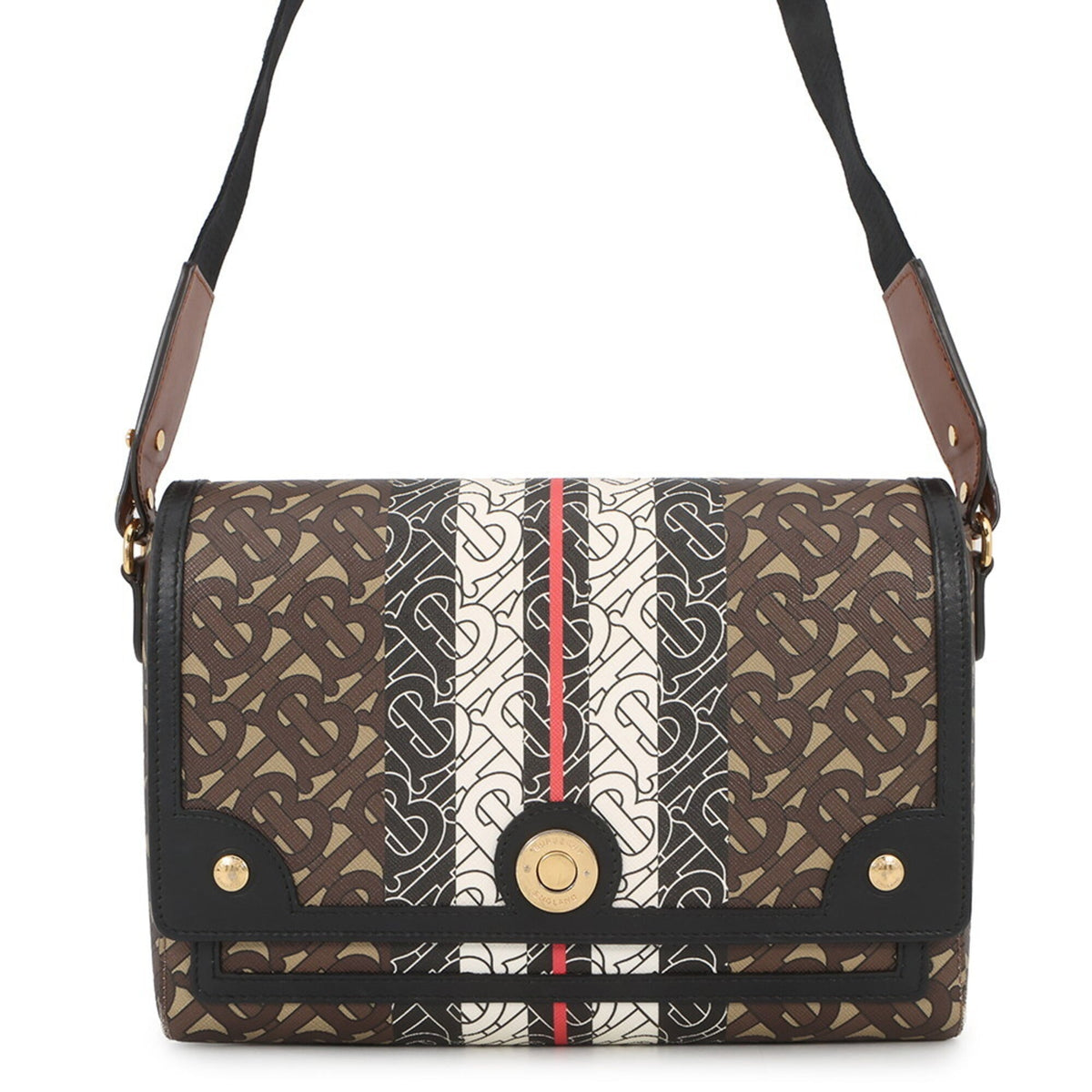 Burberry Brown Multi-Color Pvc Leather Handbag Shoulder Bag (Pre-Owned)