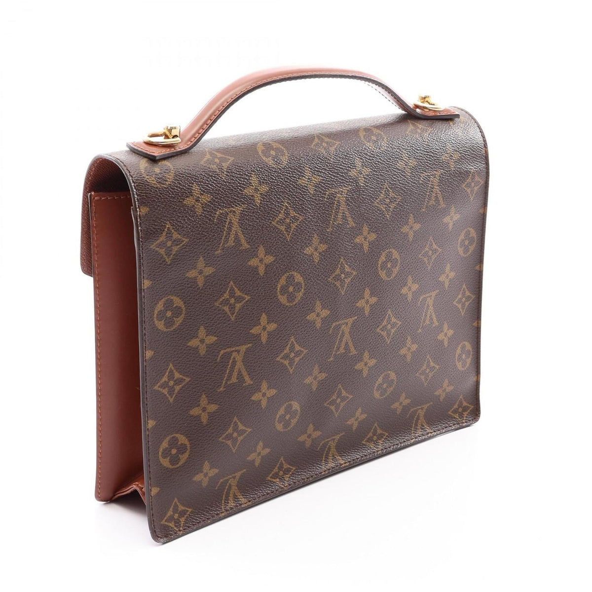 Louis Vuitton Brown Coated Canvas Leather Handbag (Pre-Owned)
