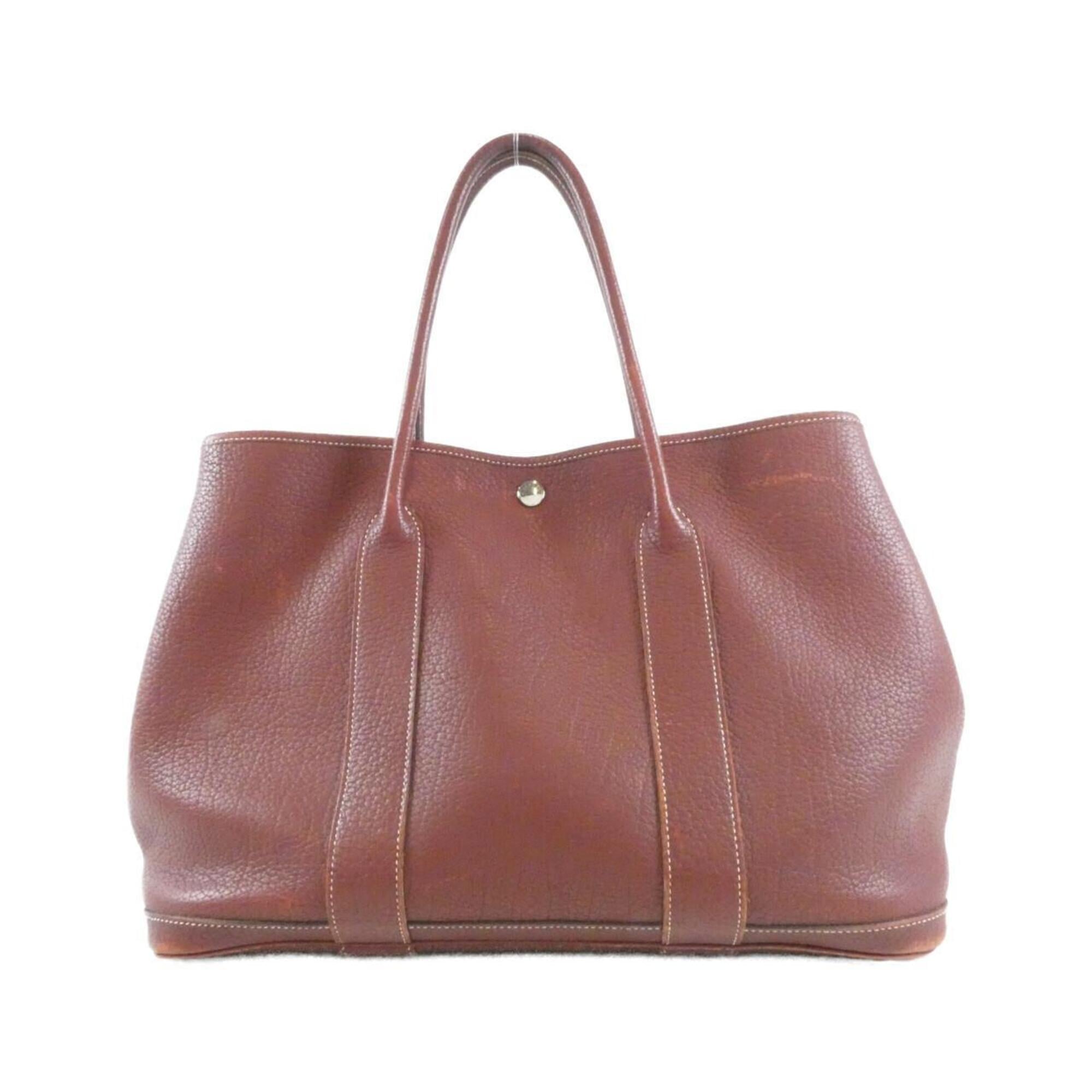 Hermes Garden Rouge H Negonda Leather Handbag (Pre-Owned)