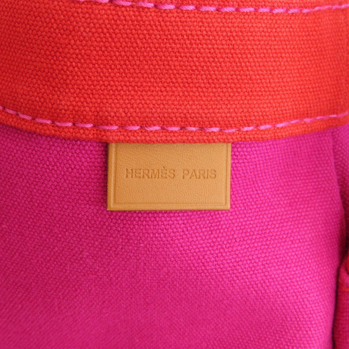 Hermes Pink Canvas Tote Bag (Pre-Owned)