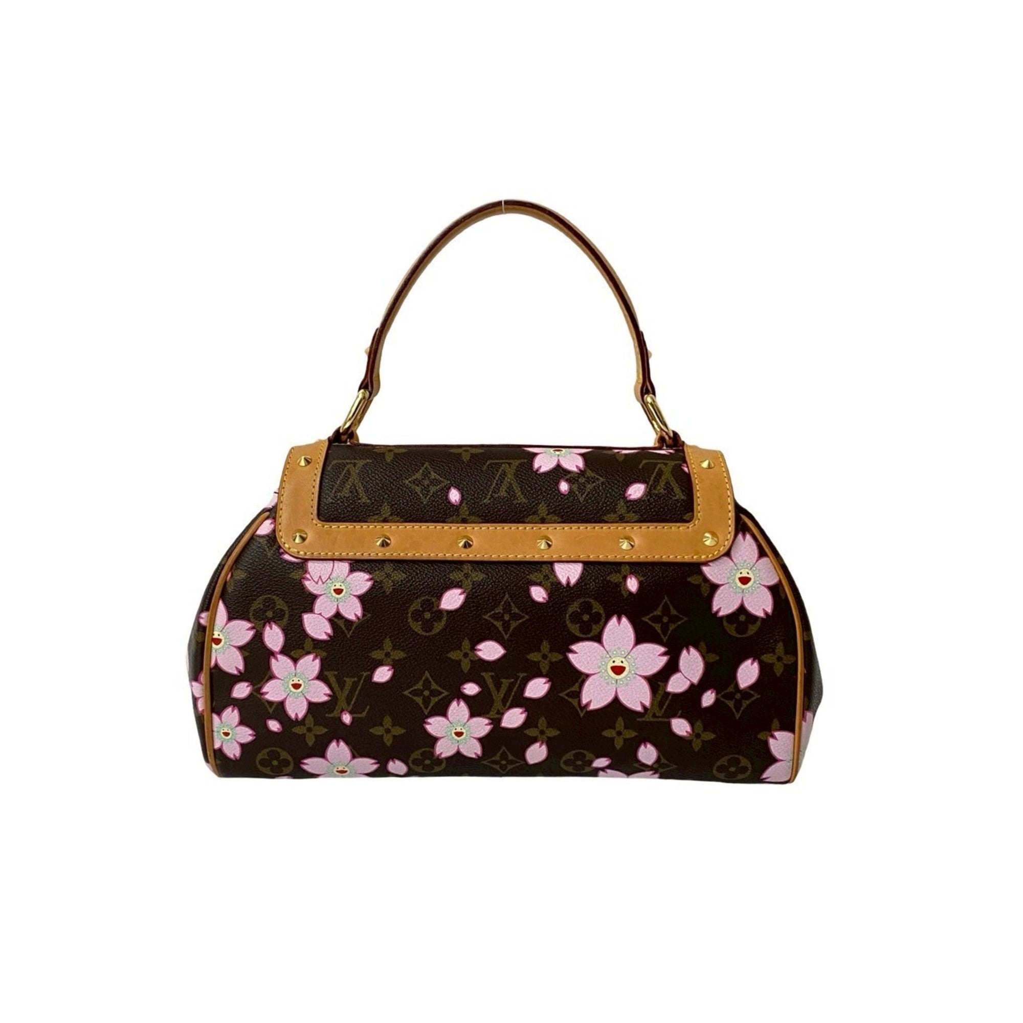 Louis Vuitton Brown Pink Leather Pvc Handbag (Pre-Owned)
