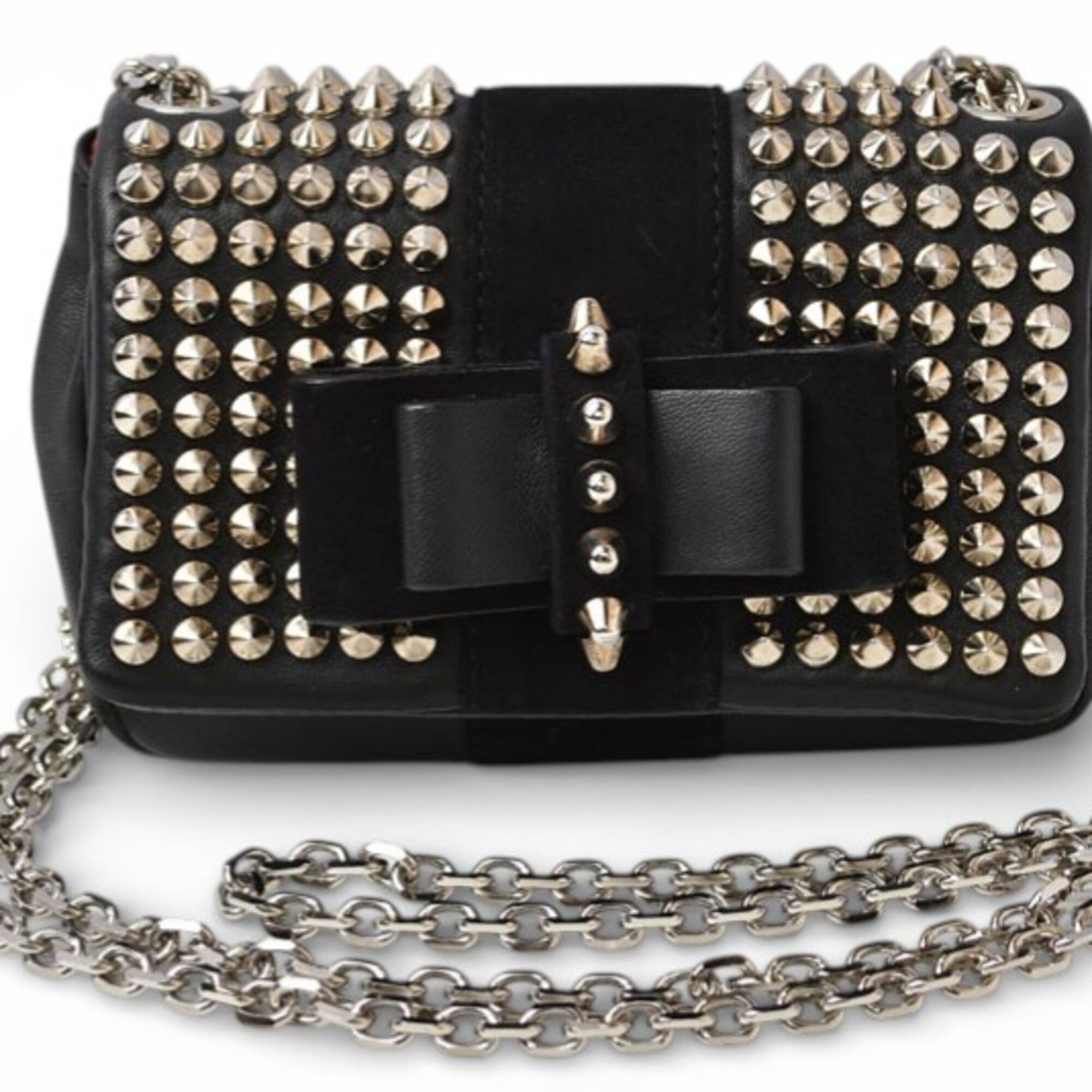 Christian Louboutin Black Leather Shoulder Bag (Pre-Owned)