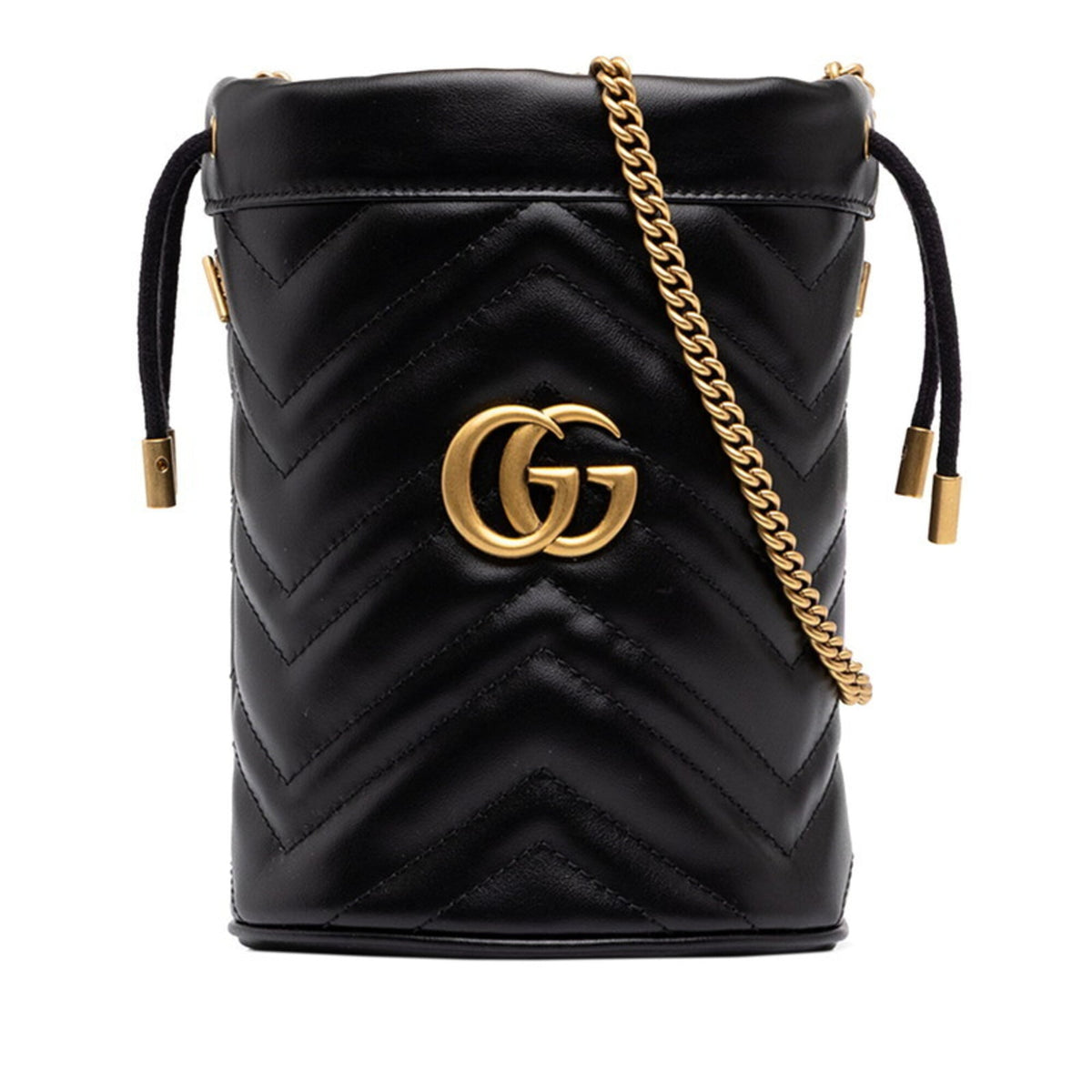 Gucci Black Leather Pochette Shoulder Bag (Pre-Owned)