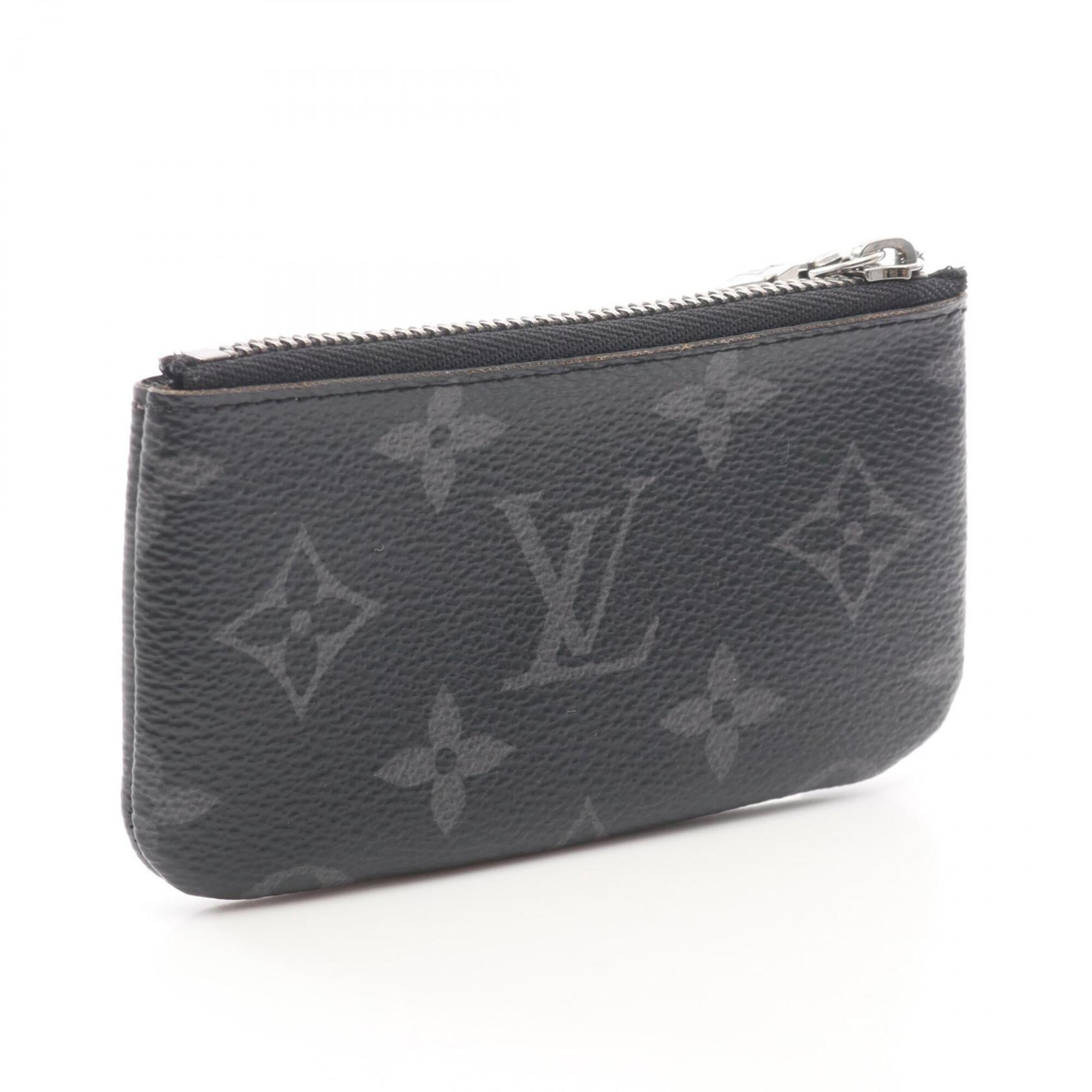 Louis Vuitton Black Gray Pvc Coin Purse/Coin Case (Pre-Owned)