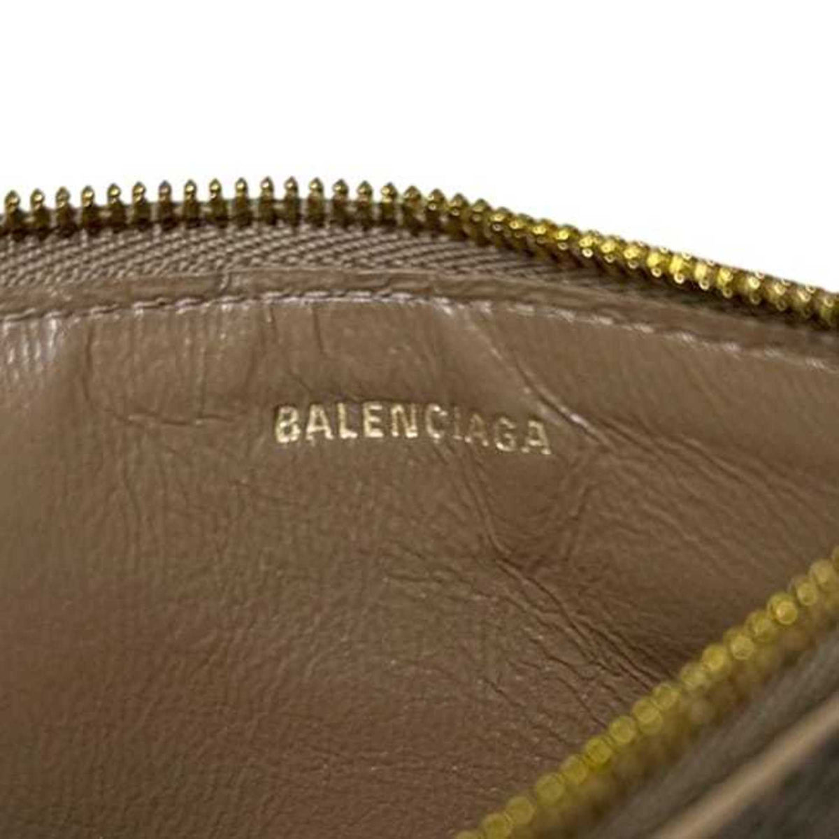 Balenciaga Beige Pvc Leather Coin Purse/Coin Case (Pre-Owned)