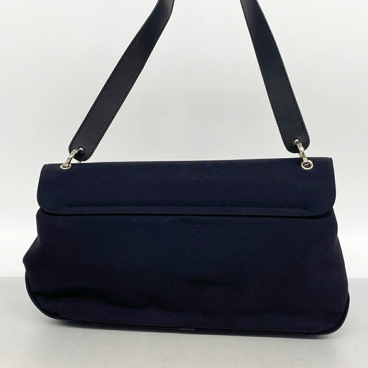 Salvatore Ferragamo Black Canvas Shoulder Bag (Pre-Owned)