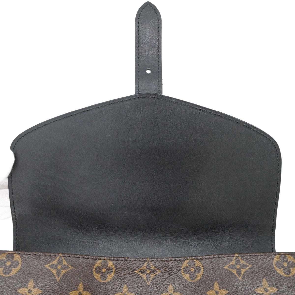Louis Vuitton Black Brown Leather Backpack (Pre-Owned)