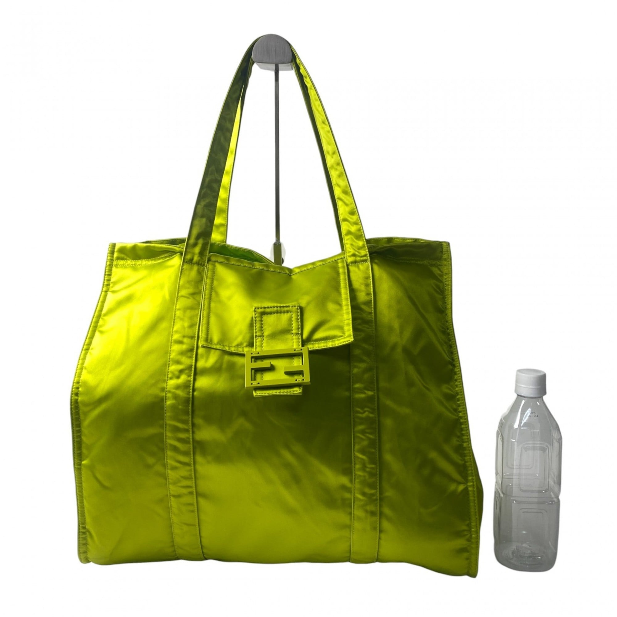 Fendi Green Yellow Nylon Eco-Bag Tote Bag (Pre-Owned)