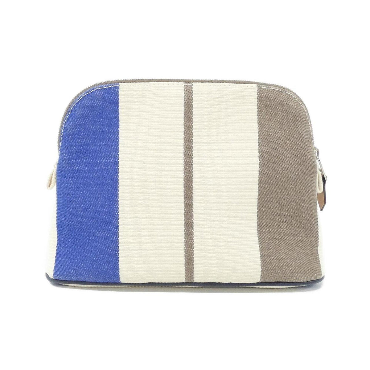 Hermes Azur Etoupe Gray Canvas Handbag Pouch (Pre-Owned)