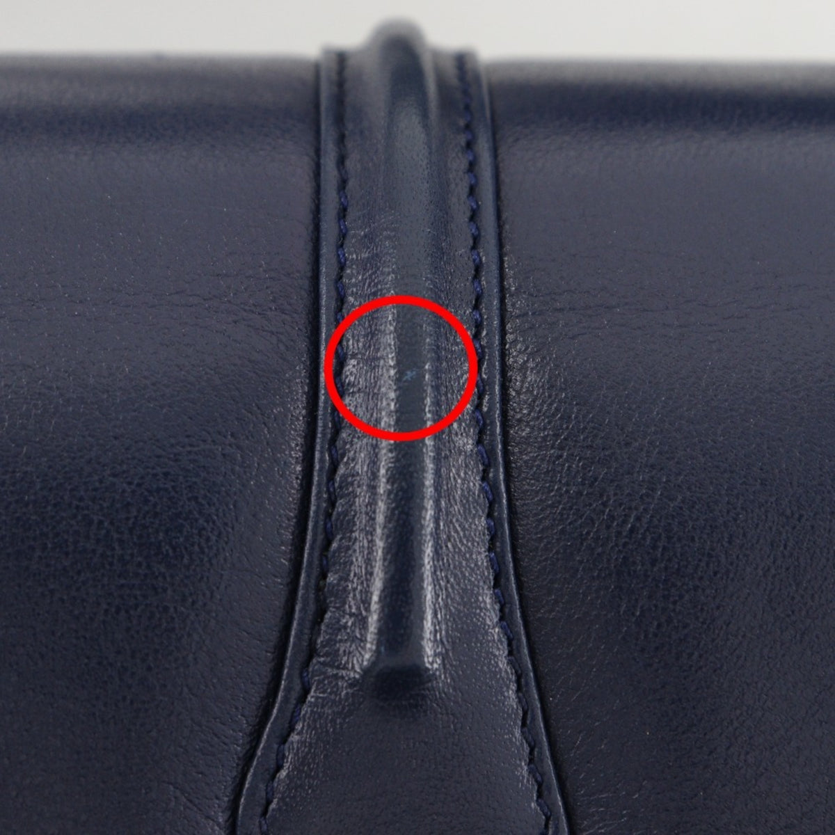Gucci Navy Leather Shoulder Bag (Pre-Owned)