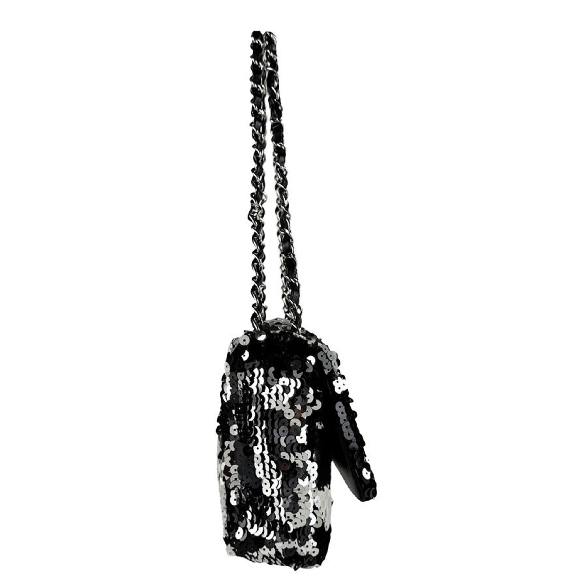 Chanel Black Spangles Leather Shoulder Bag (Pre-Owned)