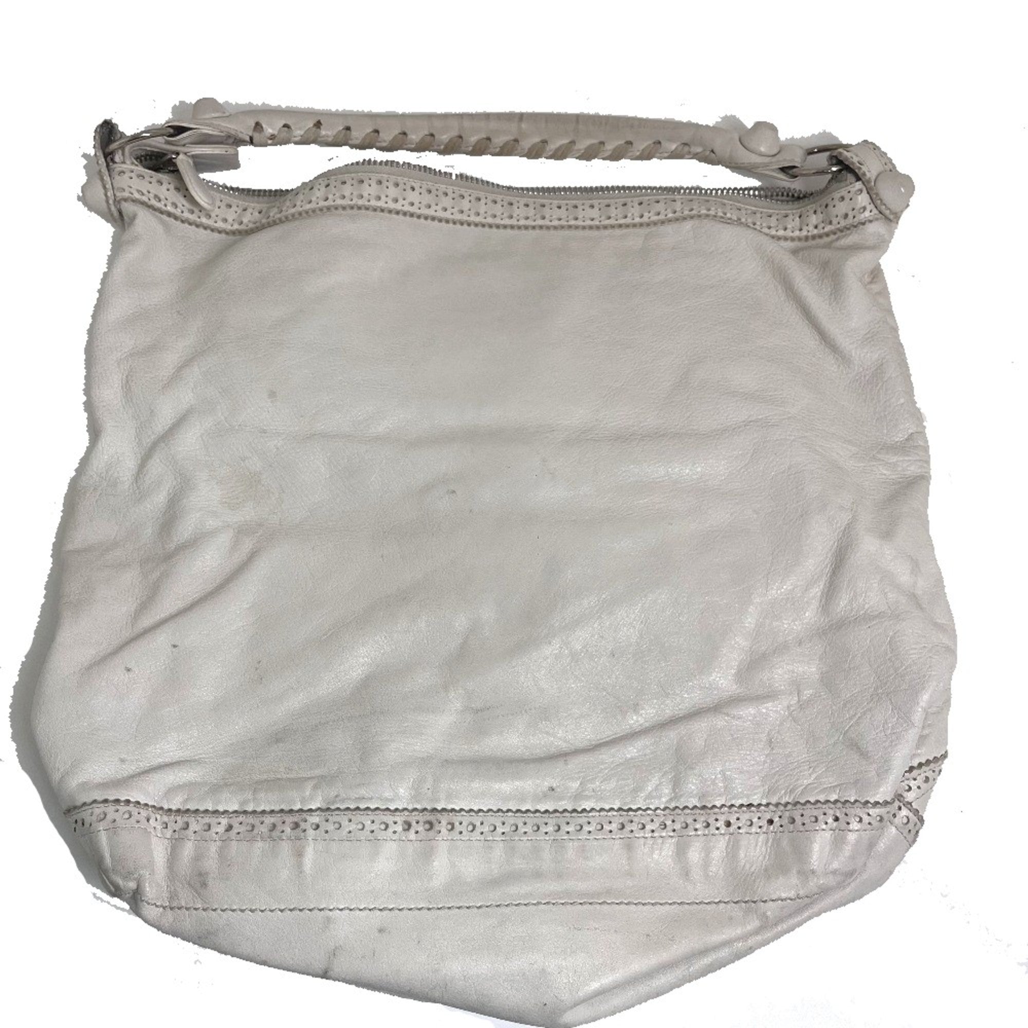Balenciaga White Leather Shoulder Bag (Pre-Owned)