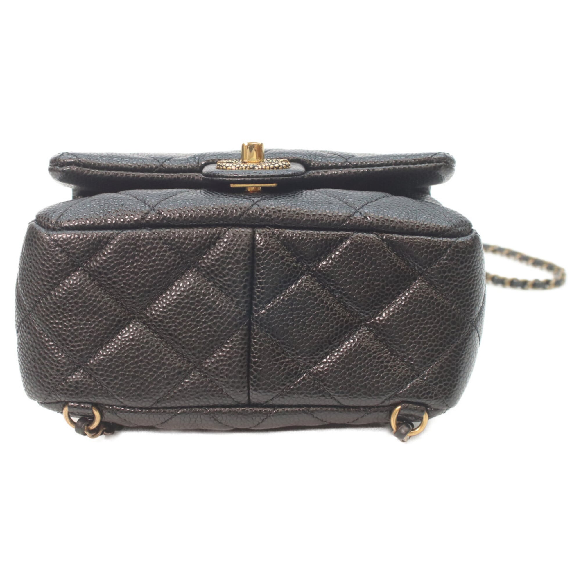 Chanel Black Grained Calfskin Backpack (Pre-Owned)