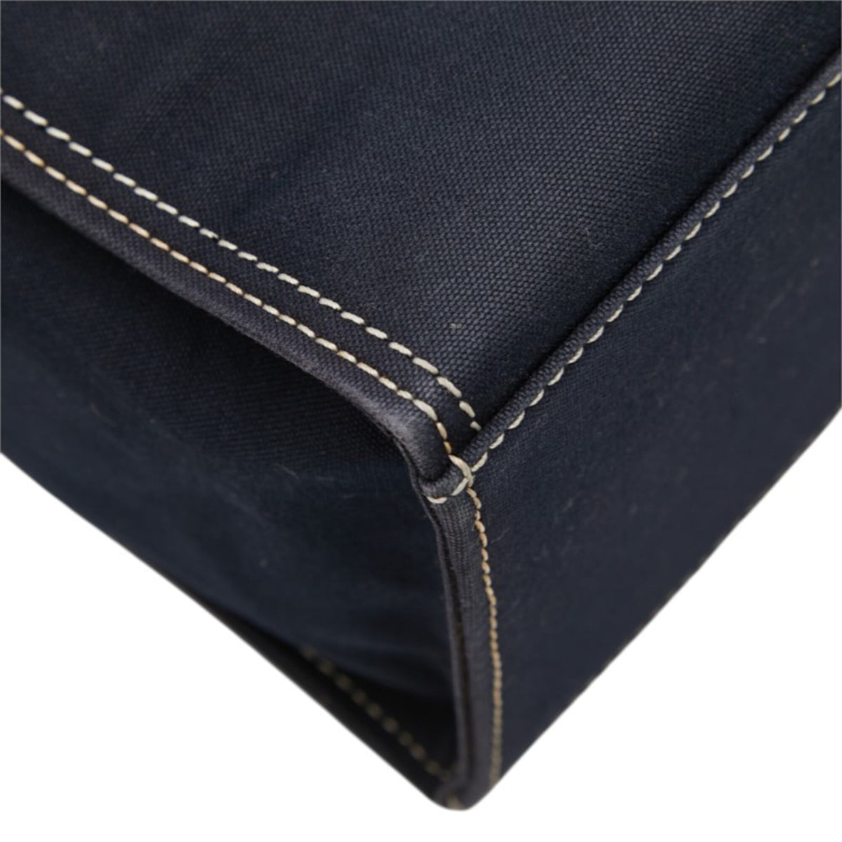 Fendi Navy Canvas Shoulder Bag Tote Bag (Pre-Owned)