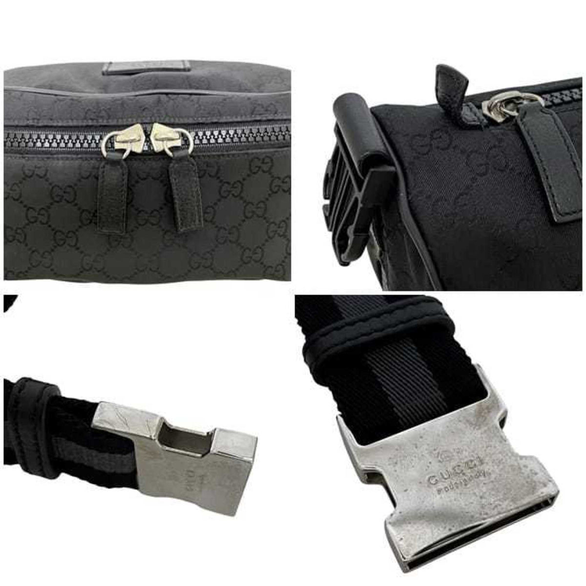 Gucci Black Nylon Fanny Pack Sling Bag (Pre-Owned)