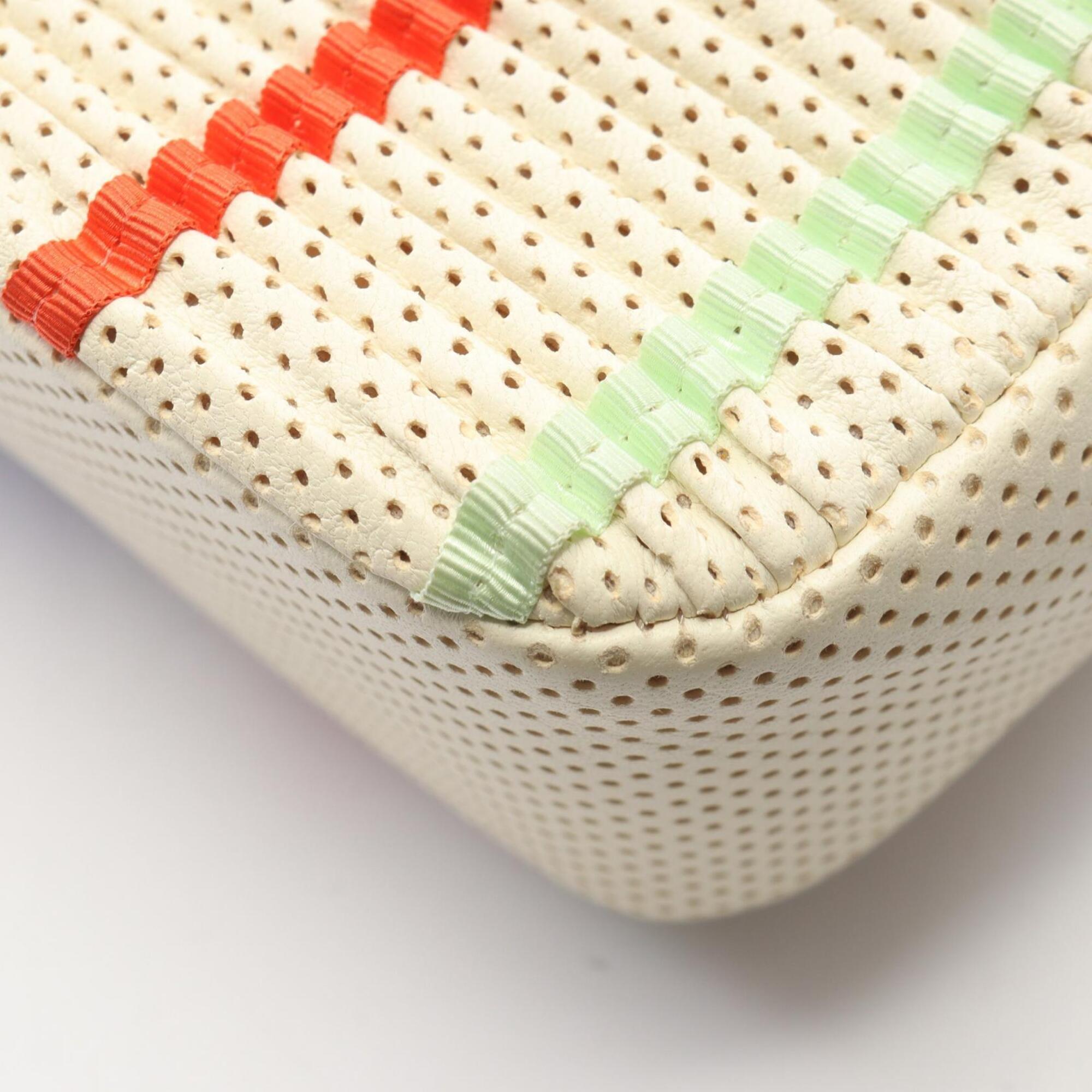 Chanel Ivory Multi-Color Leather Handbag Shoulder Bag (Pre-Owned)