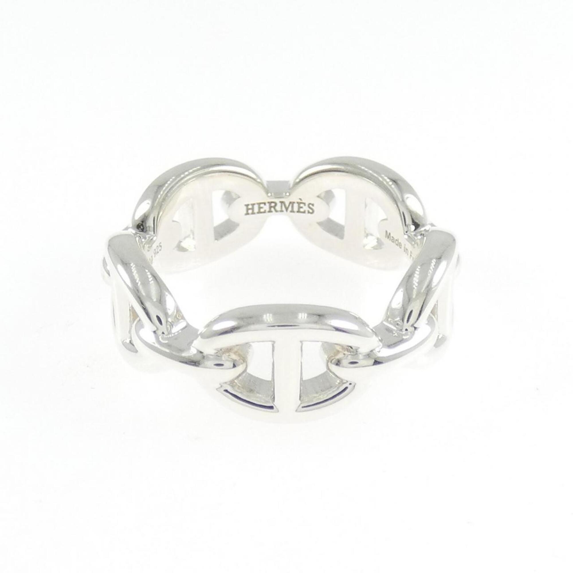 Hermes Chaine D'ancre Silver 925 Band Ring (Pre-Owned)