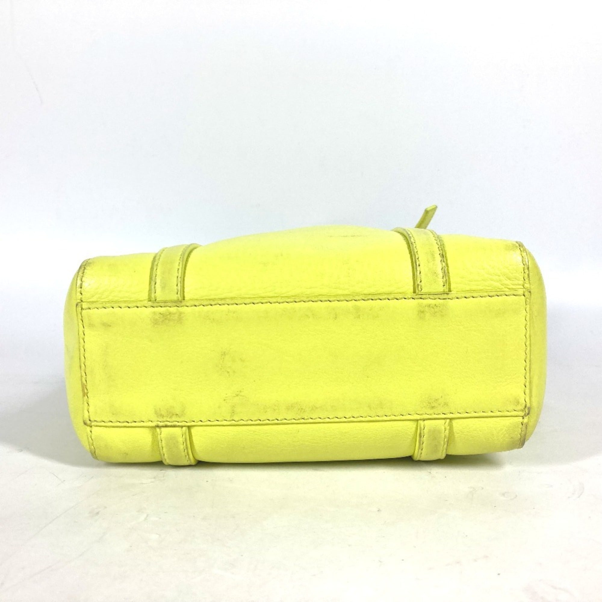 Balenciaga Black Yellow Leather Shoulder Bag Tote Bag (Pre-Owned)