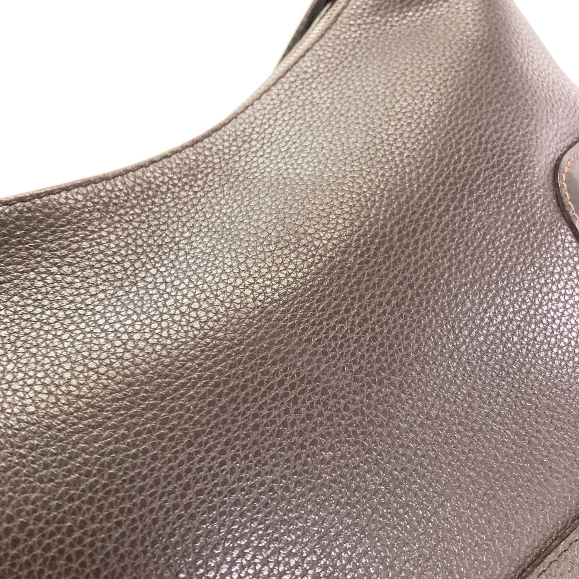 Longchamp Dark Brown Leather Shoulder Bag (Pre-Owned)
