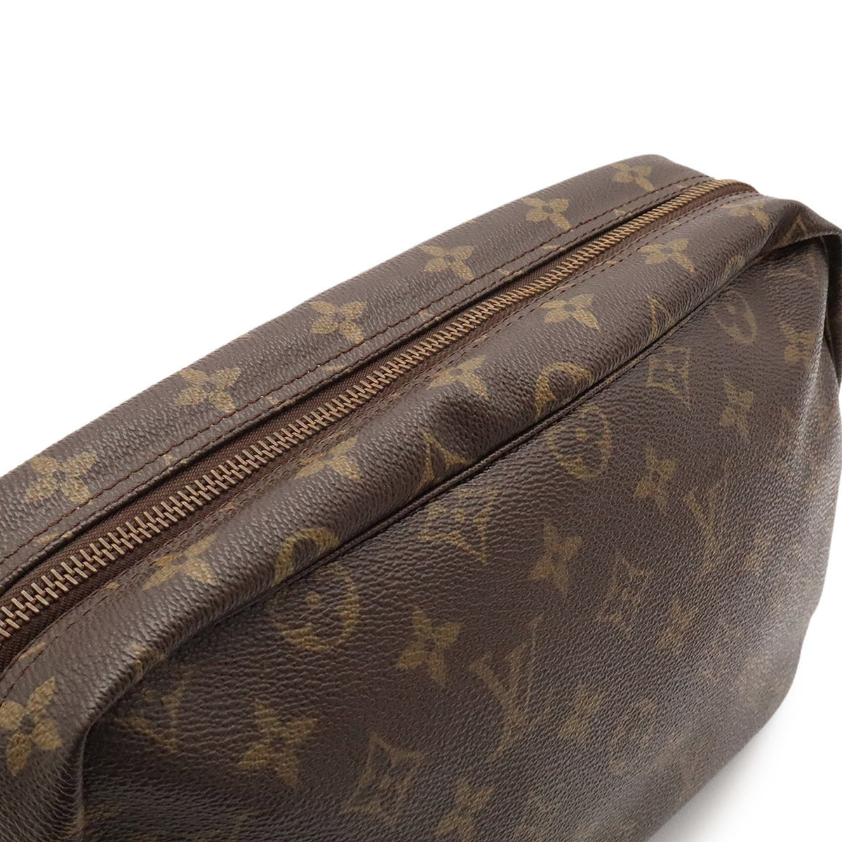 Louis Vuitton Brown Monogram Canvas Pvc Coated Canvas Clutch Bag Pouch (Pre-Owned)