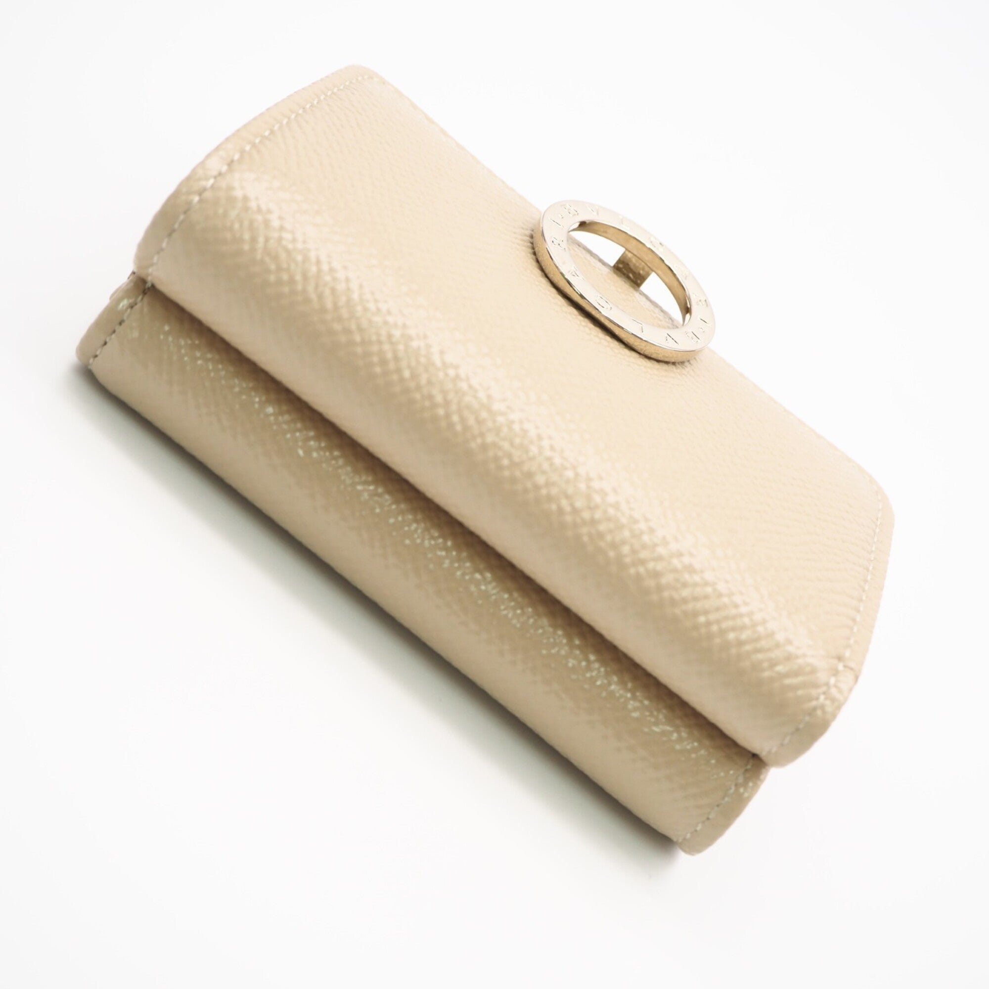 Bvlgari Bvlgari Bvlgari Beige Leather Wallet (Tri-Fold) (Pre-Owned)