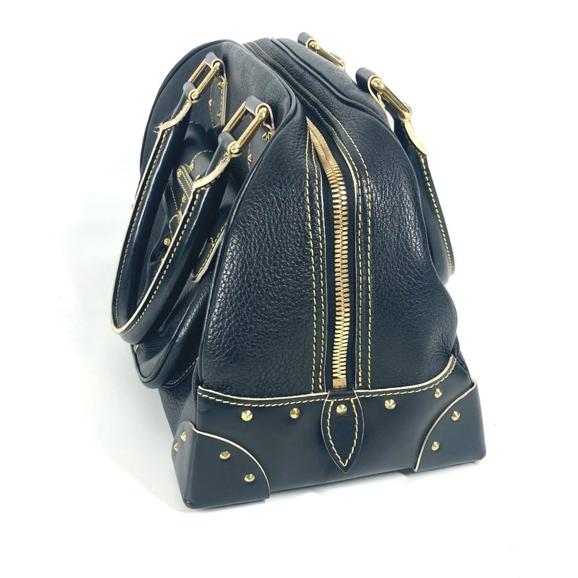 Louis Vuitton Suhali Black Noir Suhali Leather Boston Bag Handbag Shoulder Bag (Pre-Owned)