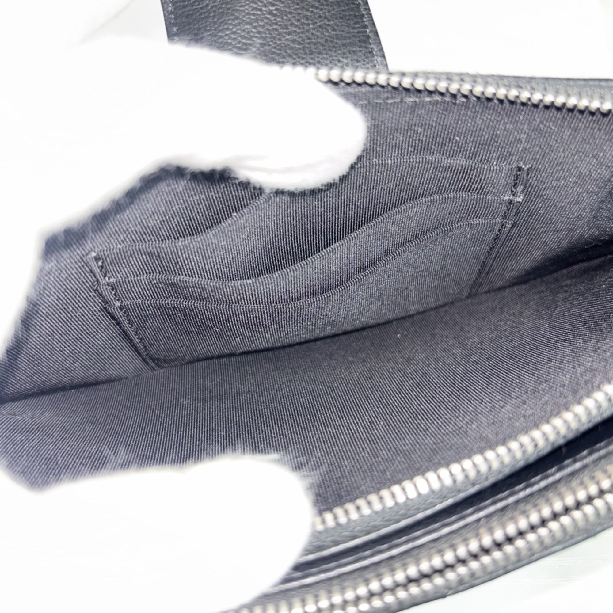 Chanel Matelasse Black Grained Calfskin Chain/Shoulder Wallet (Pre-Owned)