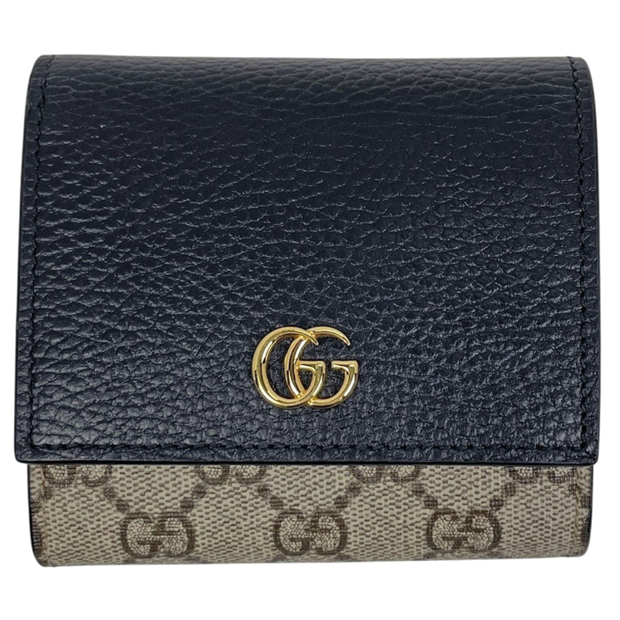 Gucci Beige Black Gg Supreme Wallet (Bi-Fold) (Pre-Owned)