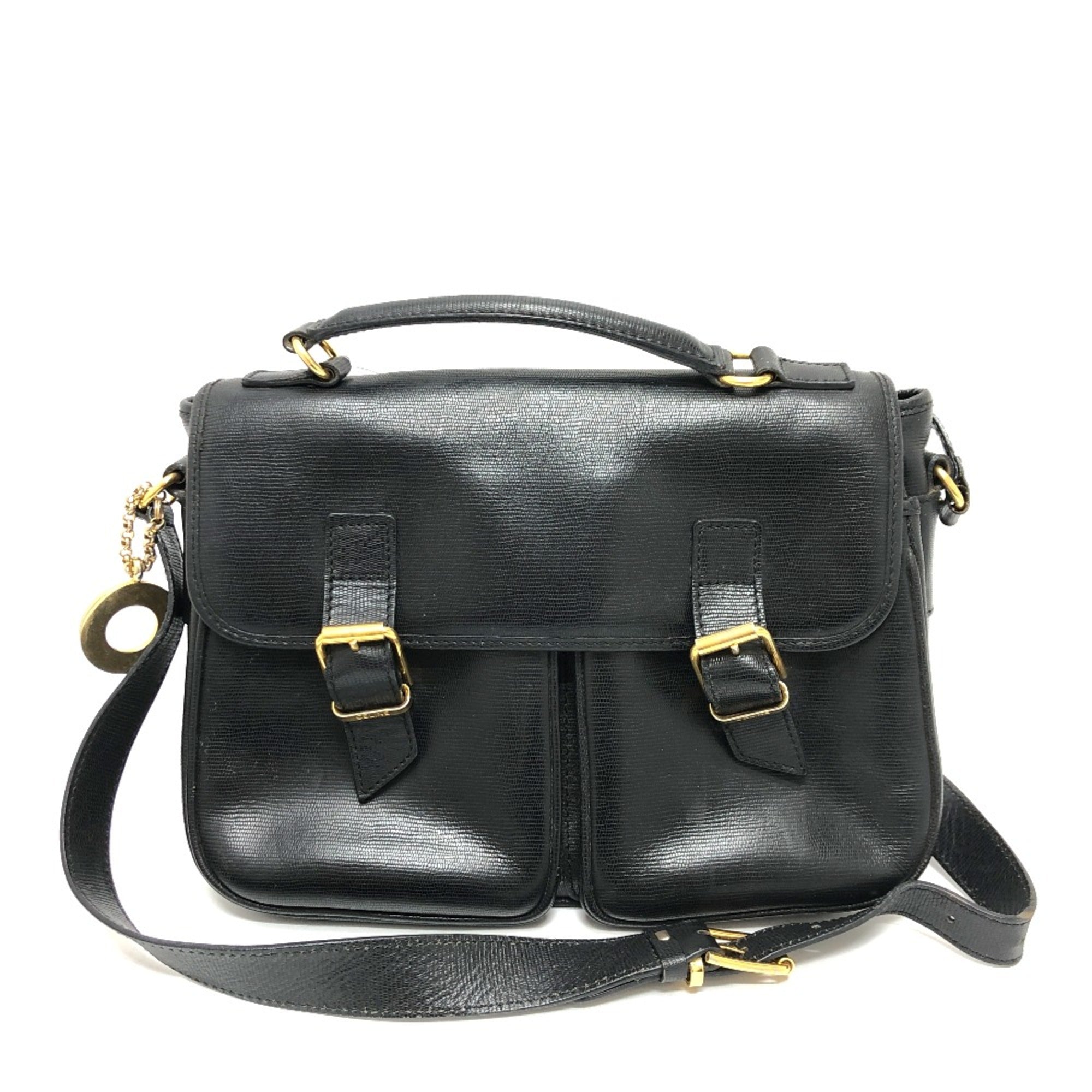 Celine Black Leather Shoulder Bag (Pre-Owned)