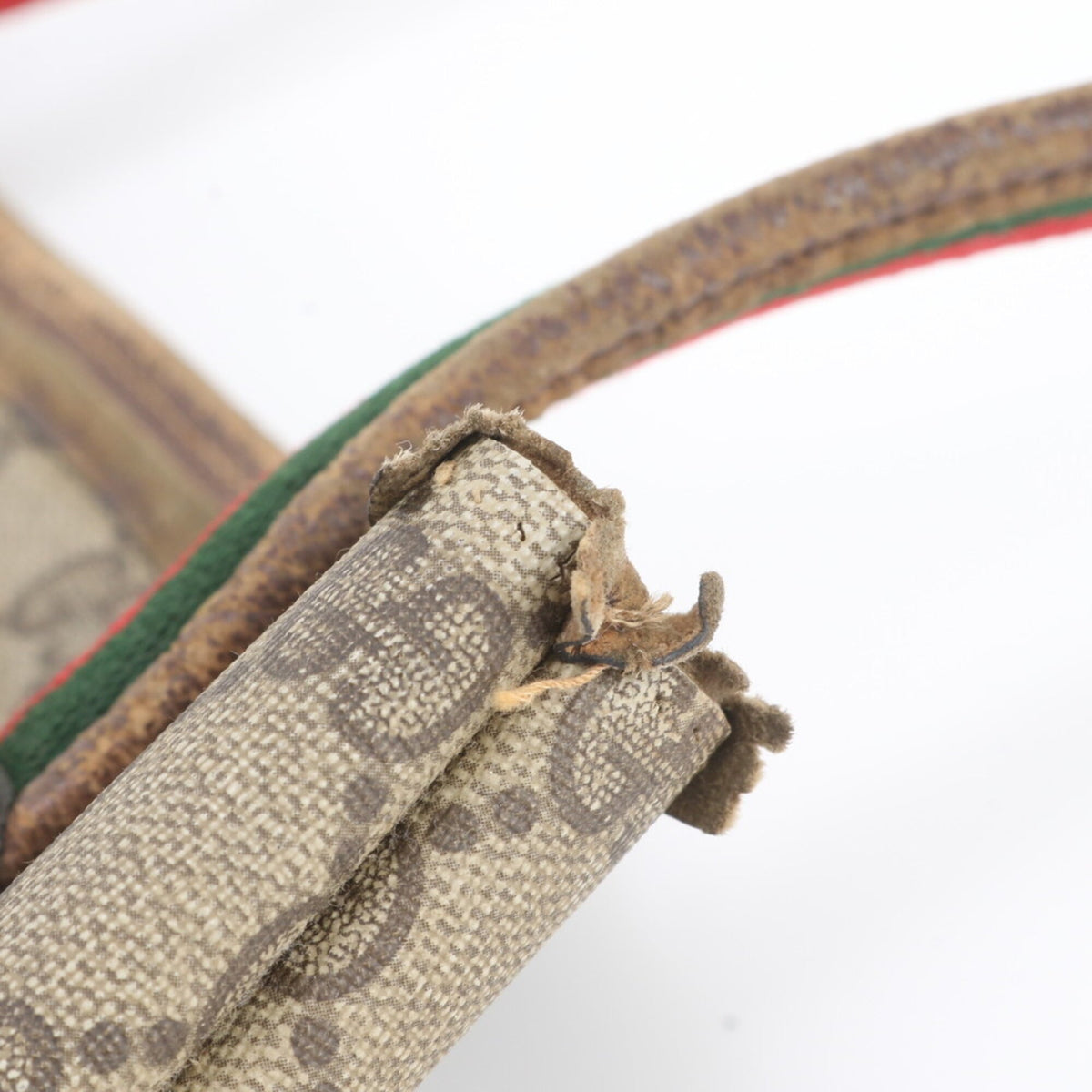 Gucci Brown Leather Coated Canvas Tote Bag (Pre-Owned)