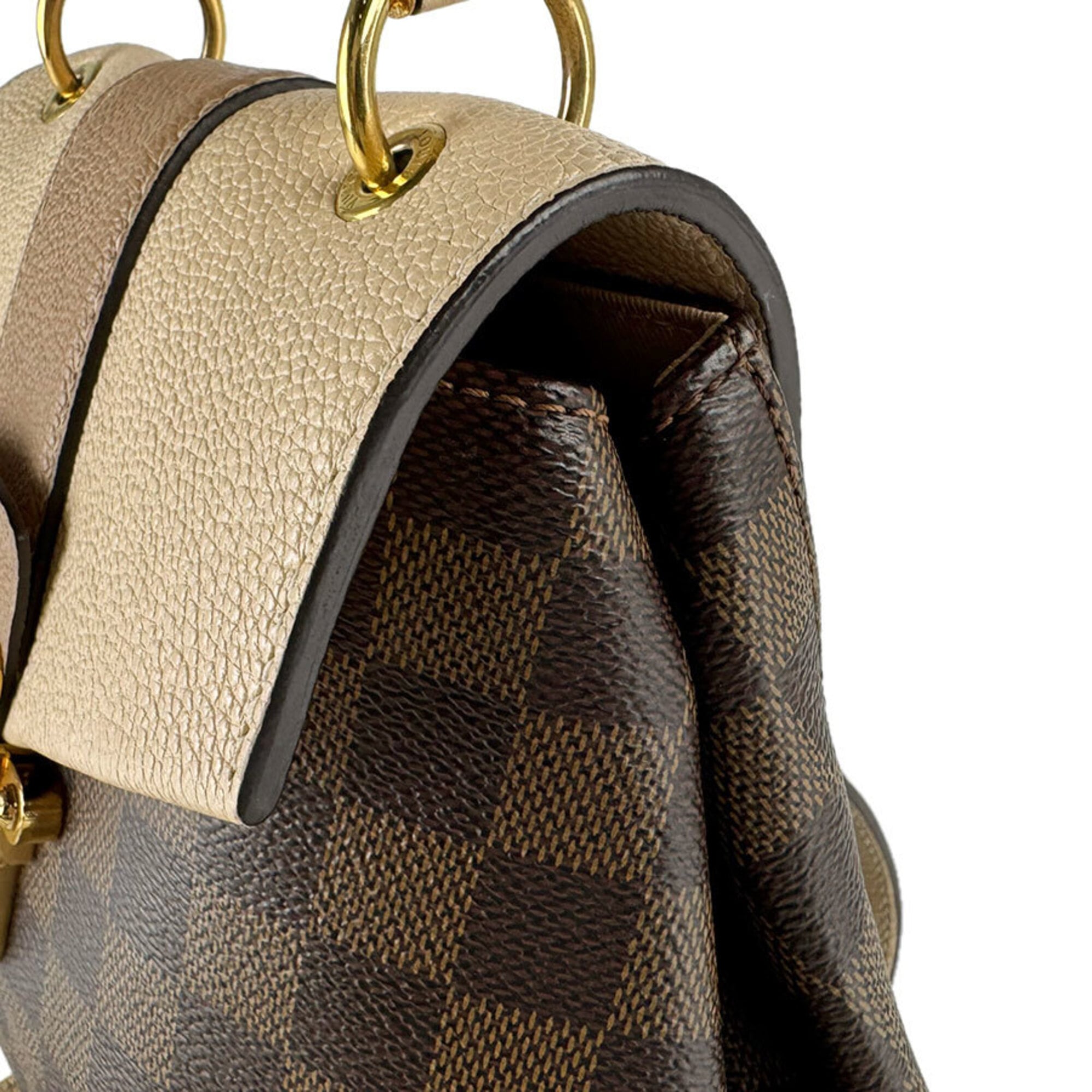Louis Vuitton Beige Brown Damier Canvas Leather Backpack (Pre-Owned)