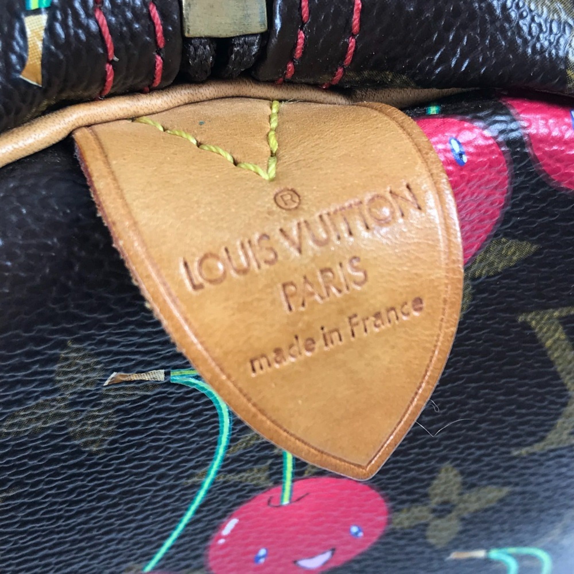 Louis Vuitton Brown Red Color Monogram Cherry Blossom Canvas Boston Bag (Pre-Owned)