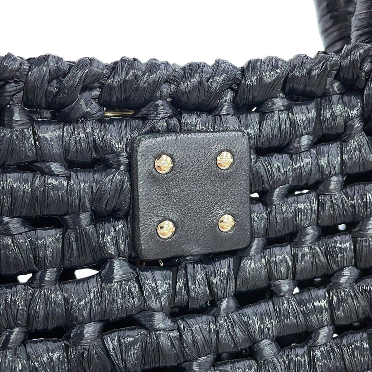 Salvatore Ferragamo Black Raffia Handbag (Pre-Owned)