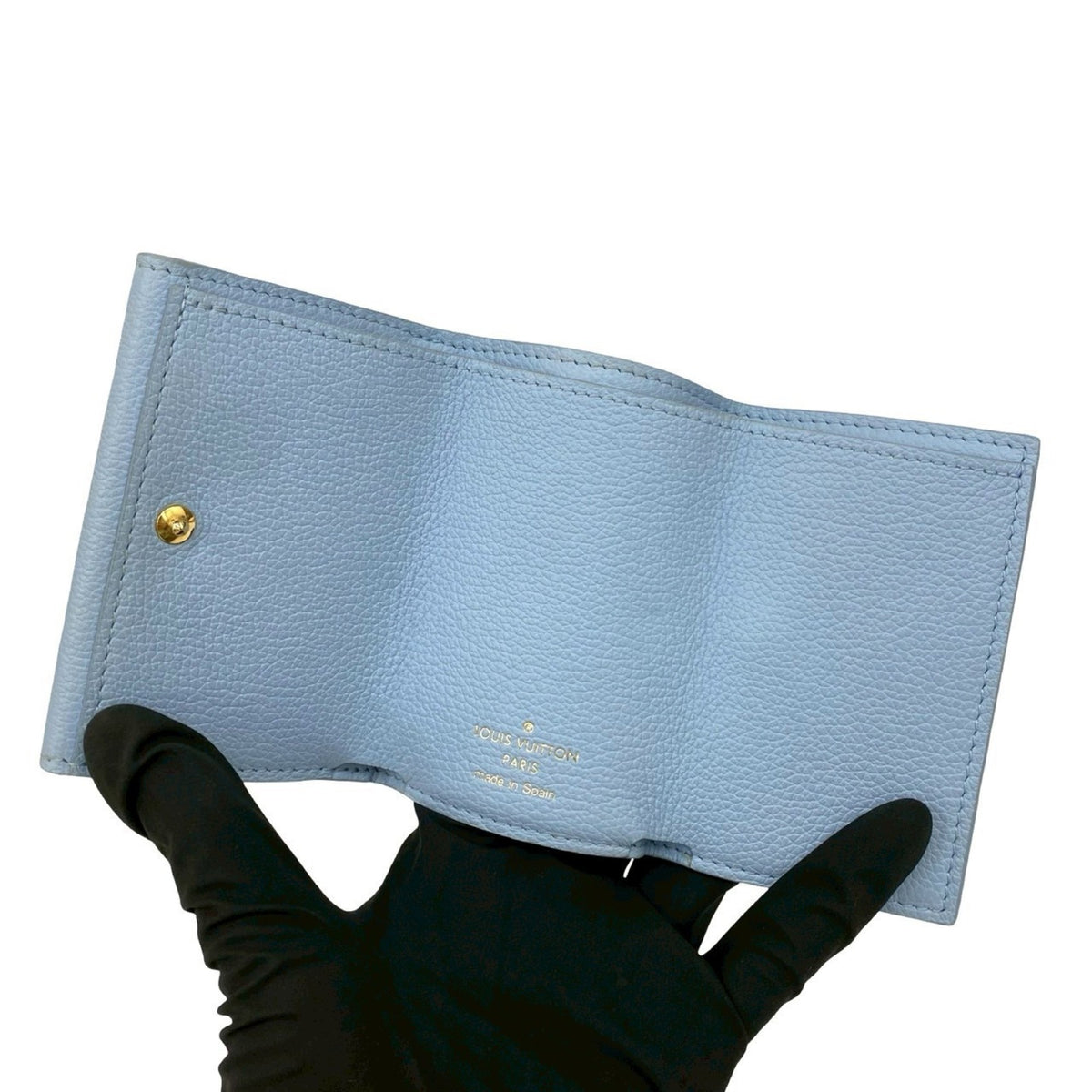 Louis Vuitton Blue Leather Wallet (Tri-Fold) (Pre-Owned)