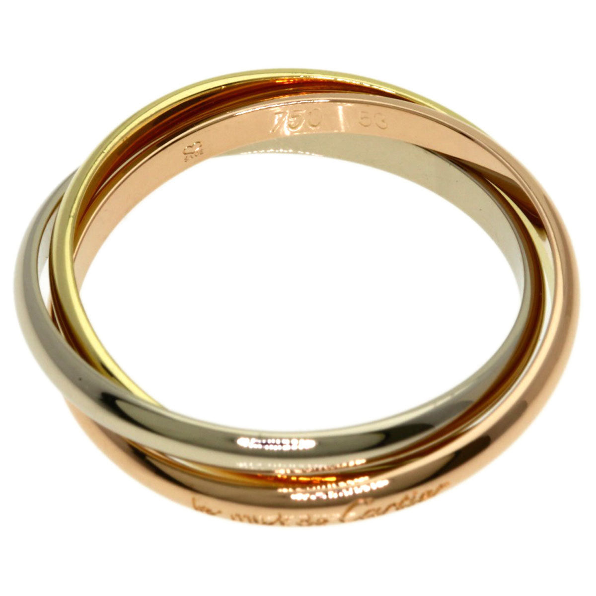 Cartier Trinity Yellow Gold (18K) Pink Gold (18K) White Gold (18K) Band Ring (Pre-Owned)