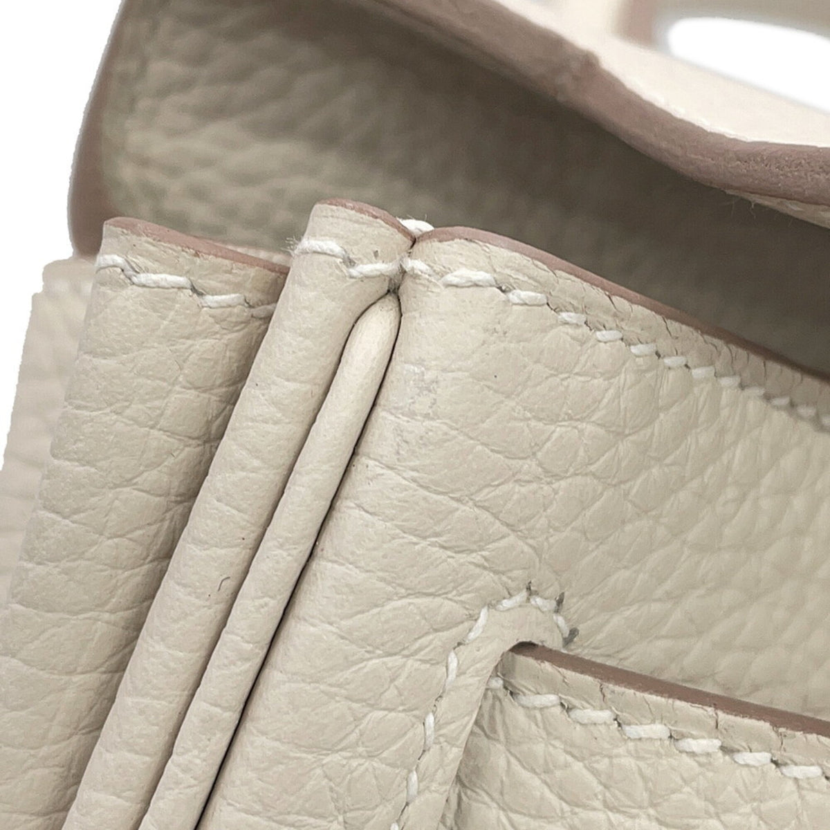 Hermes Kelly Gold Taurillon Clemence Leather Handbag (Pre-Owned)