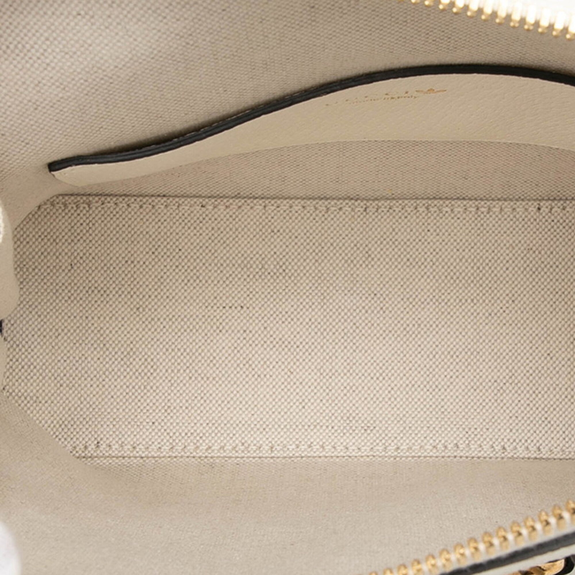 Gucci Black White Leather Handbag Shoulder Bag (Pre-Owned)