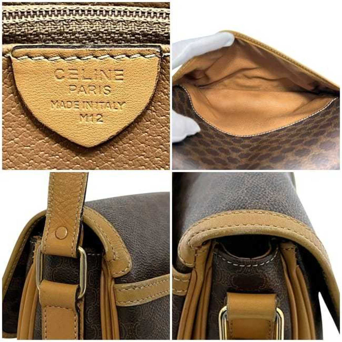 Celine Macadam Brown Pvc Leather Shoulder Bag (Pre-Owned)