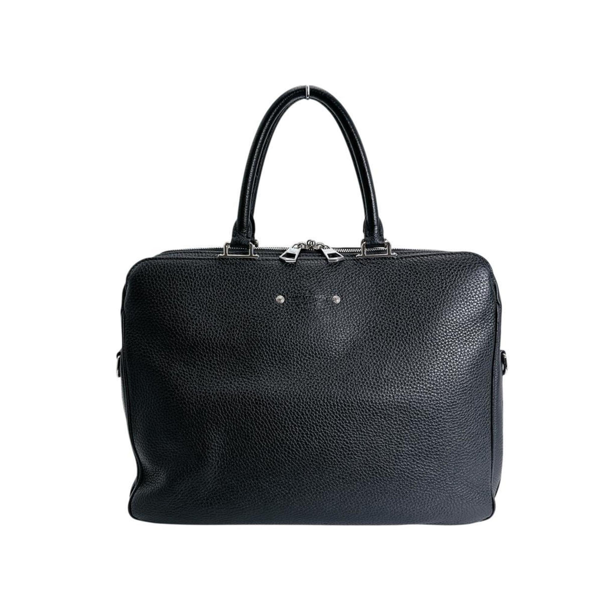 Louis Vuitton Black Noir Leather Briefcase Handbag (Pre-Owned)