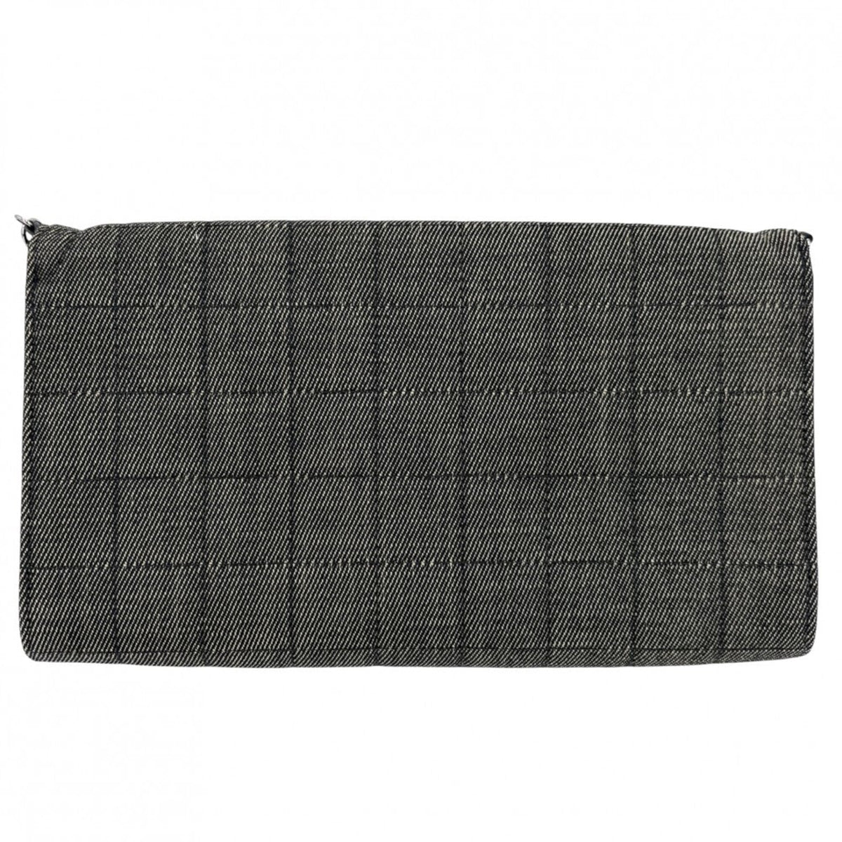 Chanel Gray Denim Handbag Shoulder Bag (Pre-Owned)