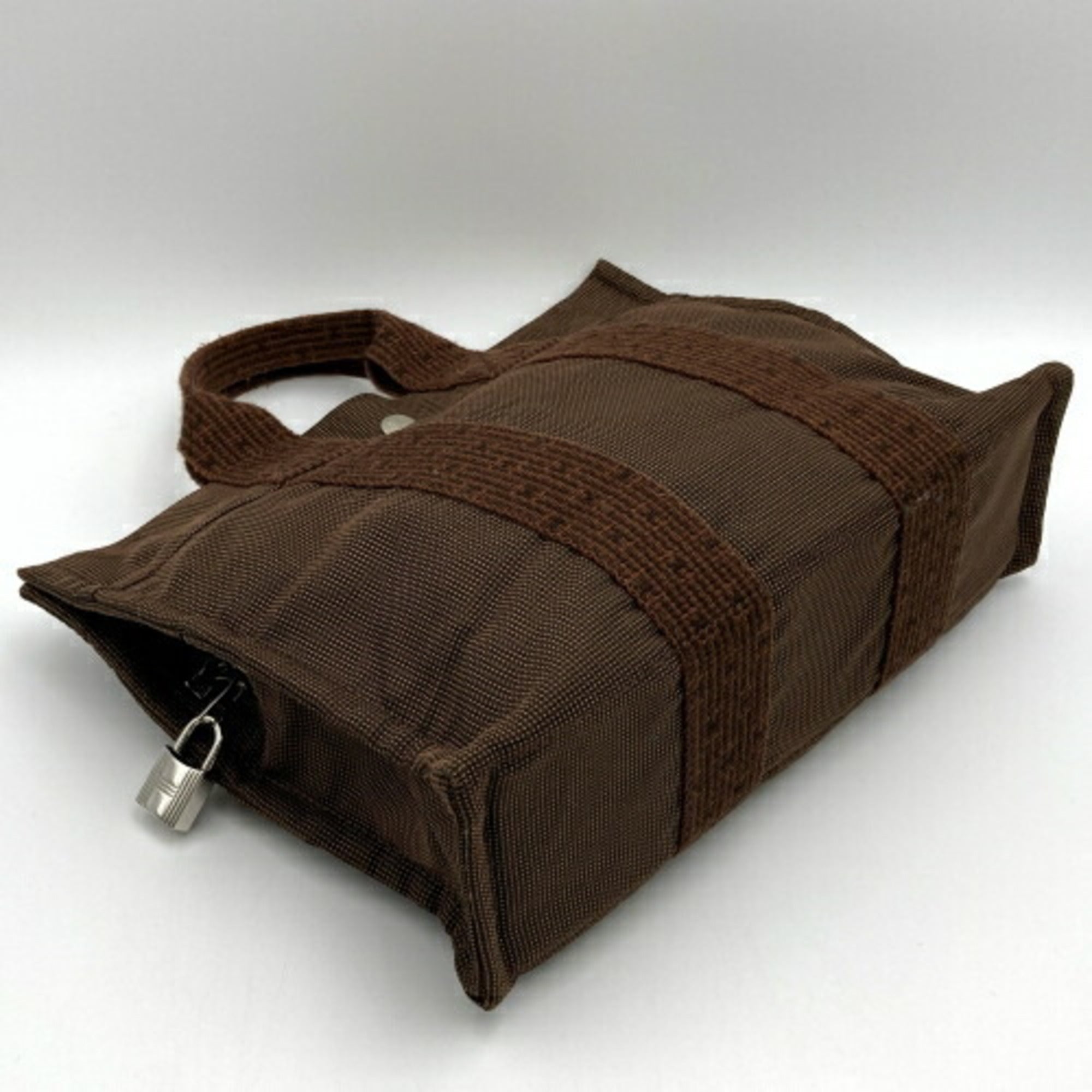 Hermes Brown Nylon Tote Bag (Pre-Owned)