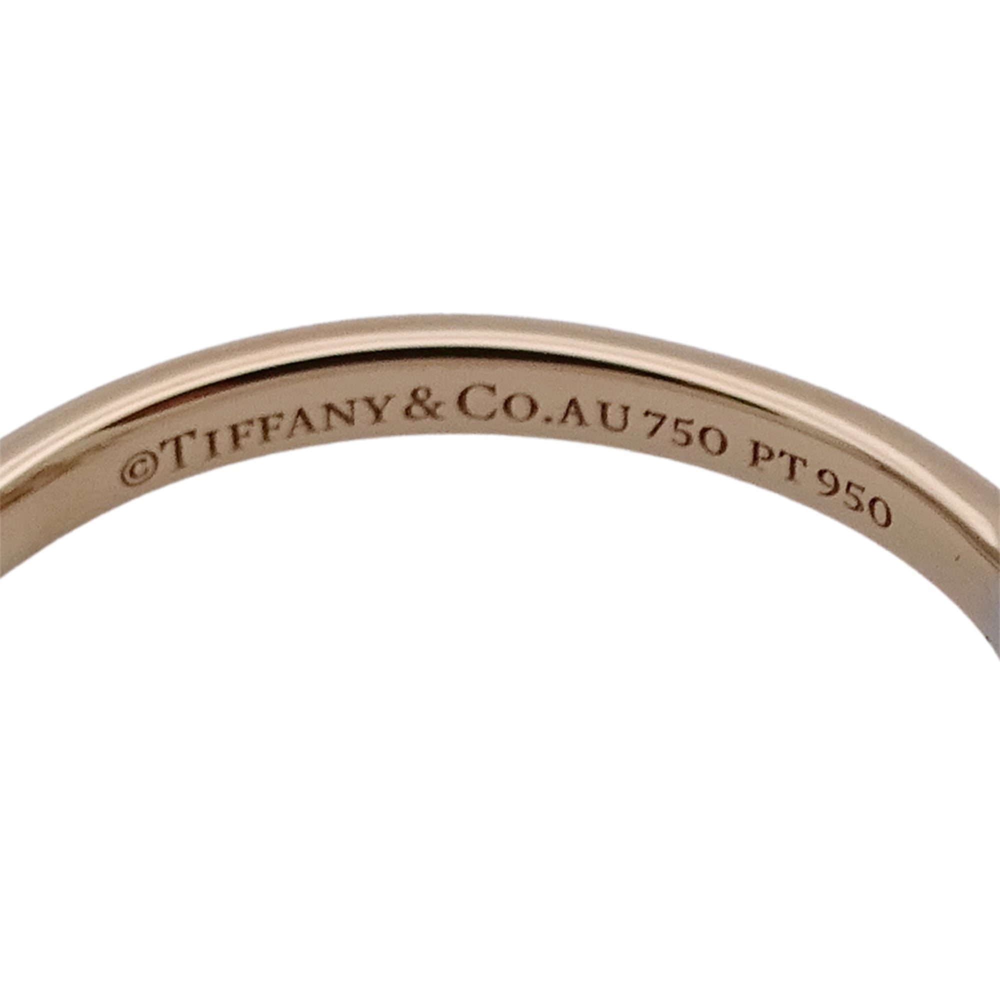 Tiffany Pink Gold Pink Gold (18K) Platinum 950 Band Ring (Pre-Owned)