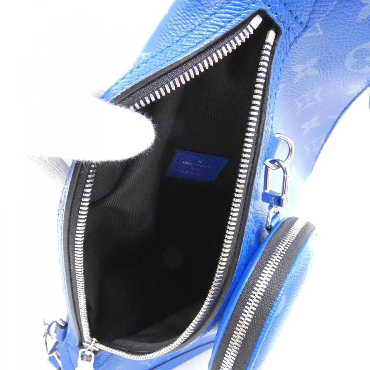Louis Vuitton Blue Coated Canvas Leather Shoulder Bag (Pre-Owned)